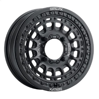 Metal FX Hitman Beadlock 15x6 ATV/UTV Wheel - Satin Black 4/156 +38mm [78104]