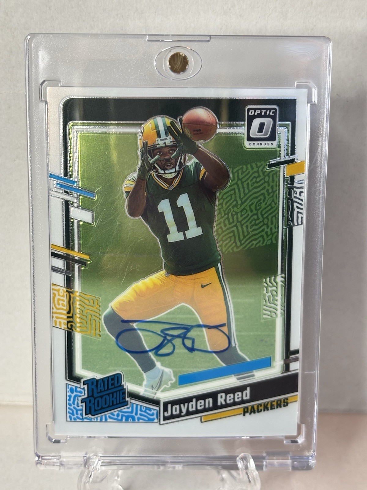 2023 Donruss Optic Jayden Reed Rated Rookie Auto /99 Packers
