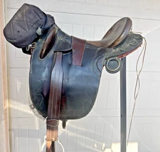 Australian Stock Saddle High Seat 17” Brown Leather Trail Endurance Saddle
