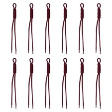 12Pcs Paracord Keychain Braided Rope Keychain Dark Red