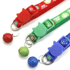 Cat Dog Breakaway Christmas Pet Collar Bell Kitty Puppy Safety Buckle Adjustable