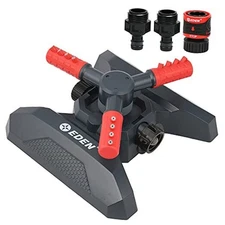  94120 Automatic Rotating Lawn and Garden Sprinkler for Yard, On Weighted Base