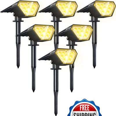 Biling Solar Spot Lights Outdoor Bright 700 Lumen Solar Outdoor Lights Ip67