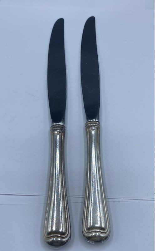 Gorham Chantilly Sterling Silver Handle Dinner Knife 2 Piece Set 9.5"