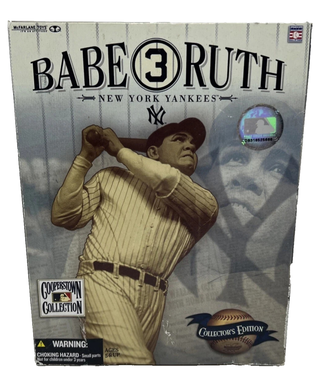 MLB Cooperstown Babe Ruth Figure Collectors Edition McFarlane FREE
