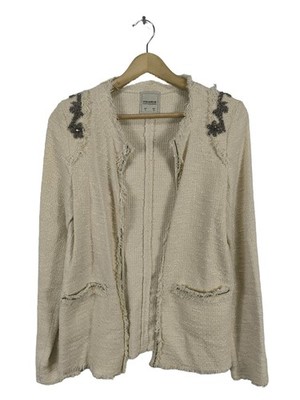 PULL & BEAR Cardigan Damen Jacke Gr. DE 36 creme Casual-Look