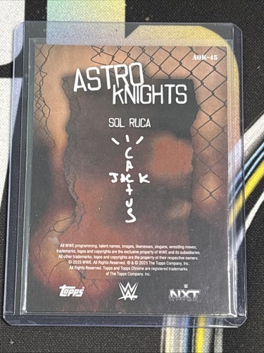 2025 WWE Topps Chrome Cactus Jack Sol Ruca Astro Knights AOK-45 - Picture 2 of 2