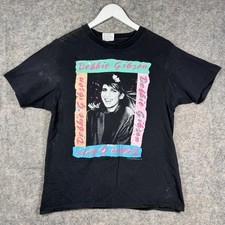 Vintage Debbie Gibson T Shirt Mens Size L 19x25 1989 Electric Youth Tour Black