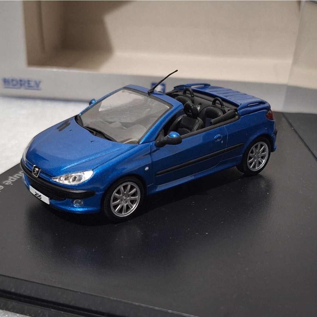 Peugeot 206 CC 2001 Green 1:43 Norev 472623 EXTREMELY RARE