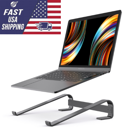 Laptop Stand Aluminium Portable Removable Laptop Rise Ventilated Detachable Ergo-image