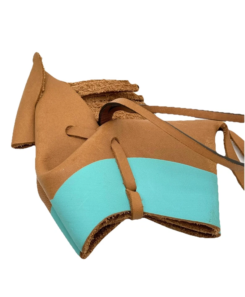 New Fossil Tan Leather Horse w Fringe Mane Hanging Bag Charm Dangle Accessory - Image 2 of 4