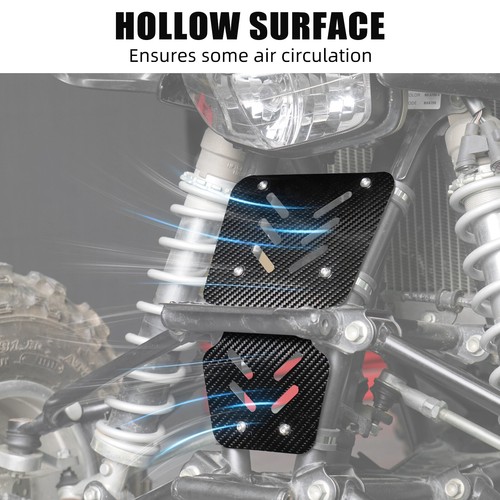 Carbon Fiber Radiator Mud Guard Cover Protection For Honda TRX 450 R / ER Black - Picture 2 of 8