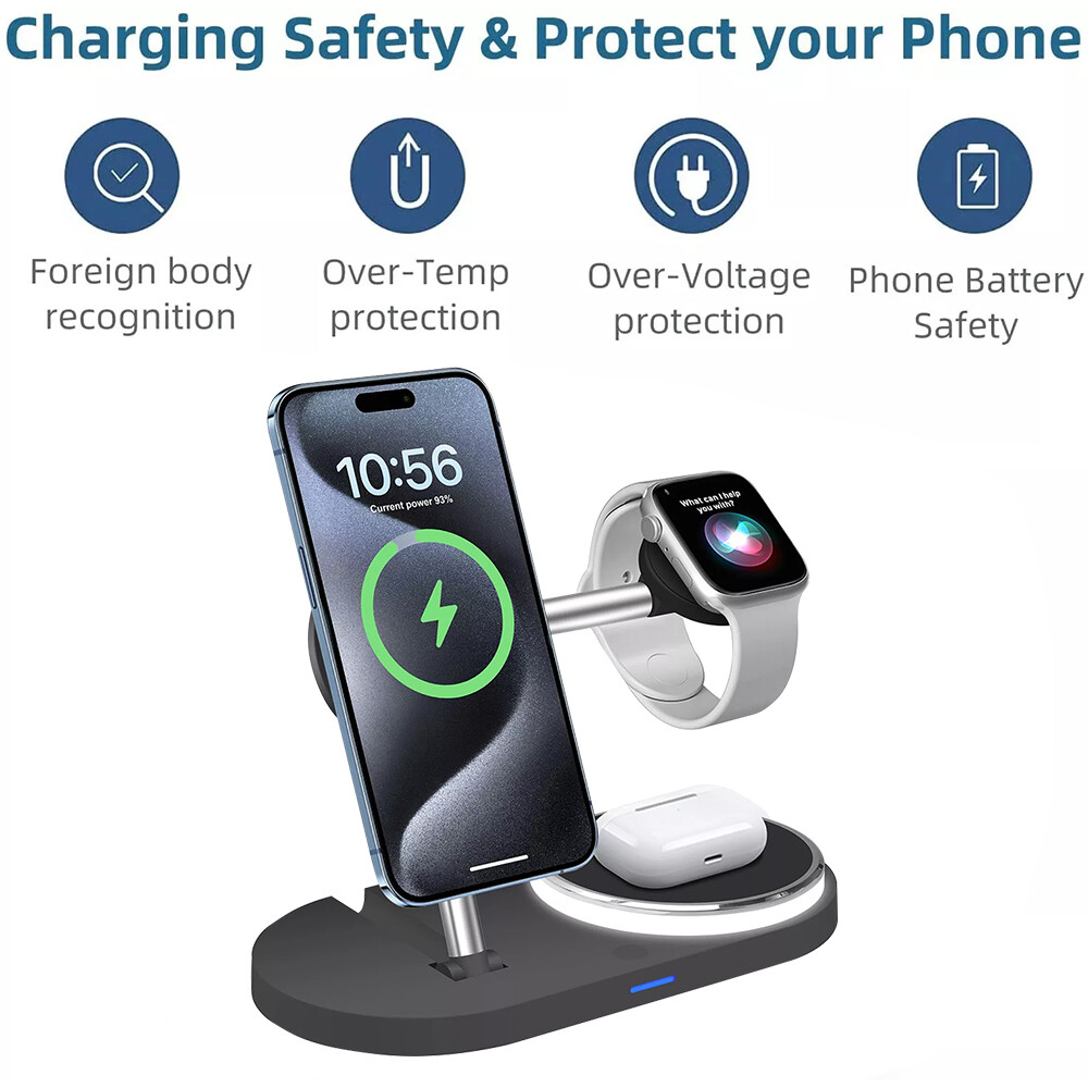 30W Wireless Charger Fast Charging Station Dock For Apple Watch Air Pods iPhone