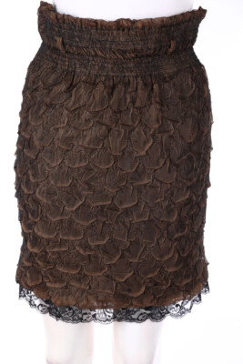 Jus d´Orange Skirt Mesh Lace S dark brown