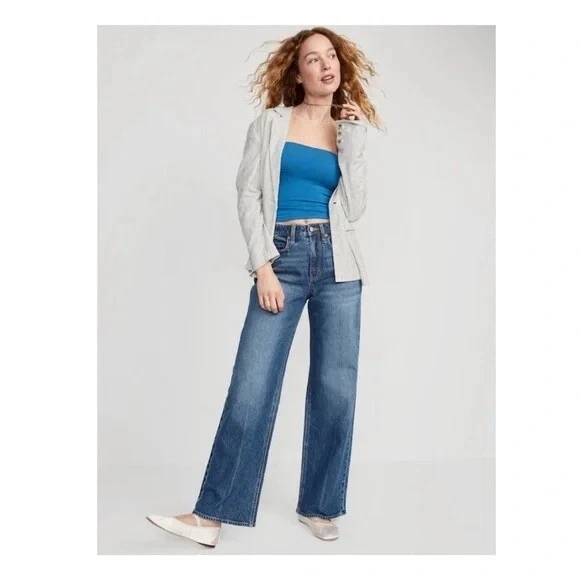 Extra High-Waisted Wide-Leg Jeans for Women