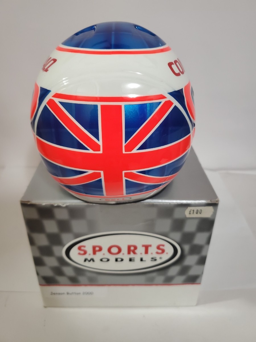 ORIGINAL JENSON BUTTON 2000 F1 1/2 1:2 SCALE HELMET- SIGNED