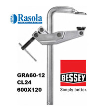 STRETTOIO ACCIAIO BESSEY GRA60-12 CL24 SPERTURA MAX 600mm PROFONDITA' 120mm PROF