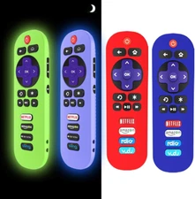 [4 Pack] Silicone Case for TCL Roku TV RC280 Remote, Protective Universal