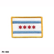 Chicago Illinois Flag Patch ~ NEW ~ Gemsco USA ~ CHI-City