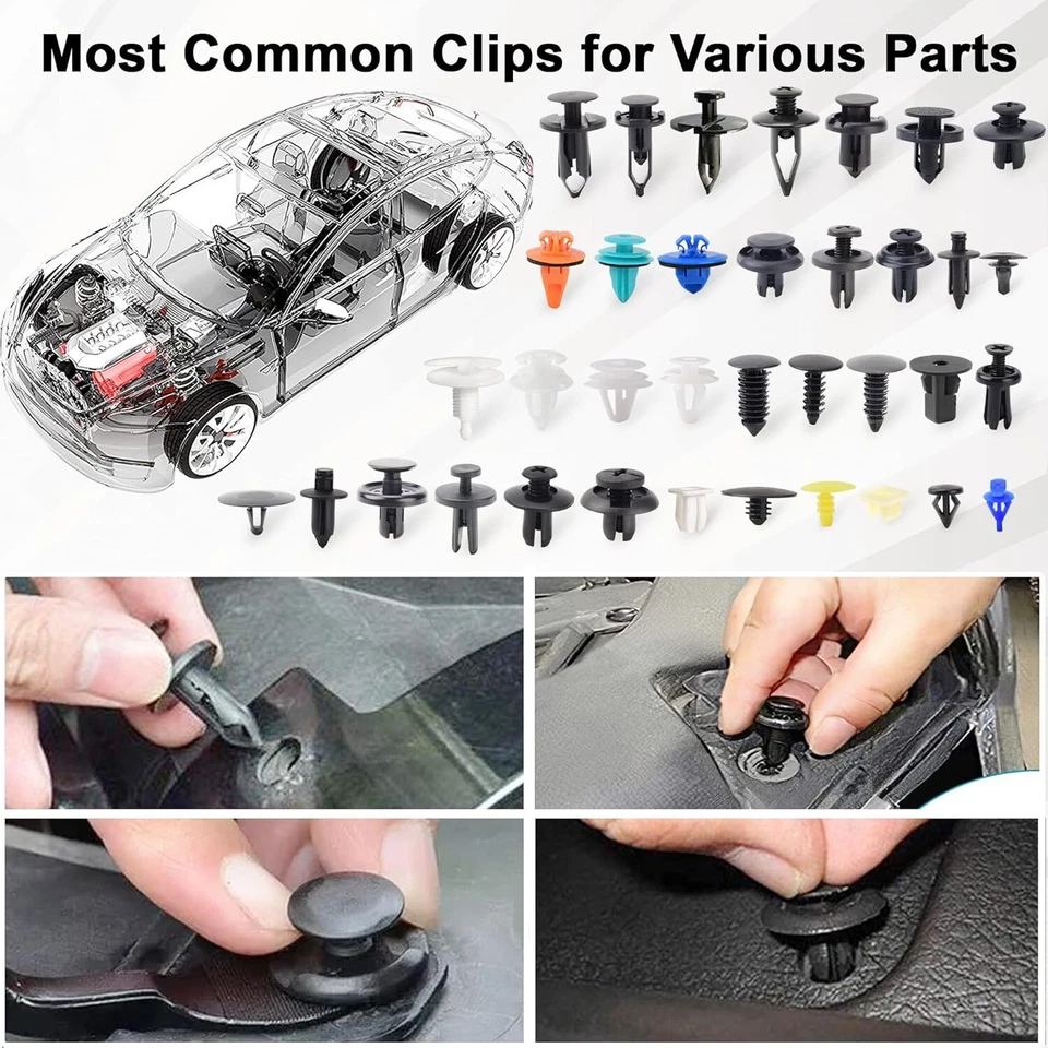 Car Retainer Clip 1500PCS Push Pin Door Panel Fit Ford Toyota GM Honda BMW Benz Foto 4 de 4