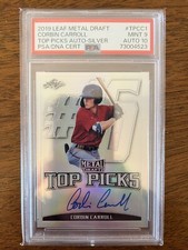 2019 Leaf Metal Draft Top Picks  Silver TP-CC1 Corbin Carroll /50 Auto Signed RC