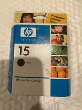 HP 15 BLACK PRINTER INK CARTRIDGE BRAND NEW old stock C6615DN HEWLETT PACKARD