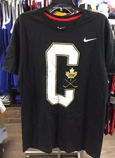 2017 World Juniors Championship Team Canada Big C Black Cotton T Shirt Large