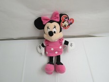 New Disney Minnie Mouse plush stuffed animal doll Just Play pink dress bow 11 in