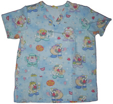 Hasbro MR. POTATO HEAD Scrubs Top LARGE Spuds Eyes Ears Teeth Tater Spots