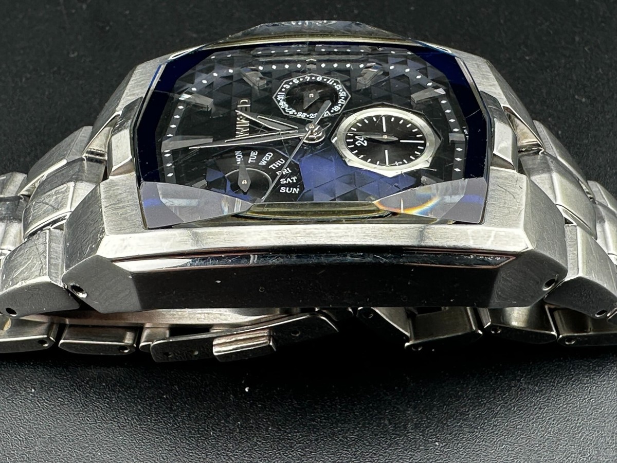 Seiko Wired Men's Date Retrograde Day Black Dial 35mm Quartz