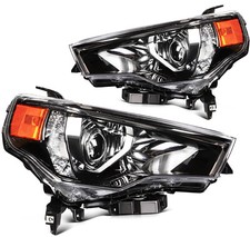 For 2014-2020 Toyota 4Runner w/Projector Pair Black Housing Headlights Assembly