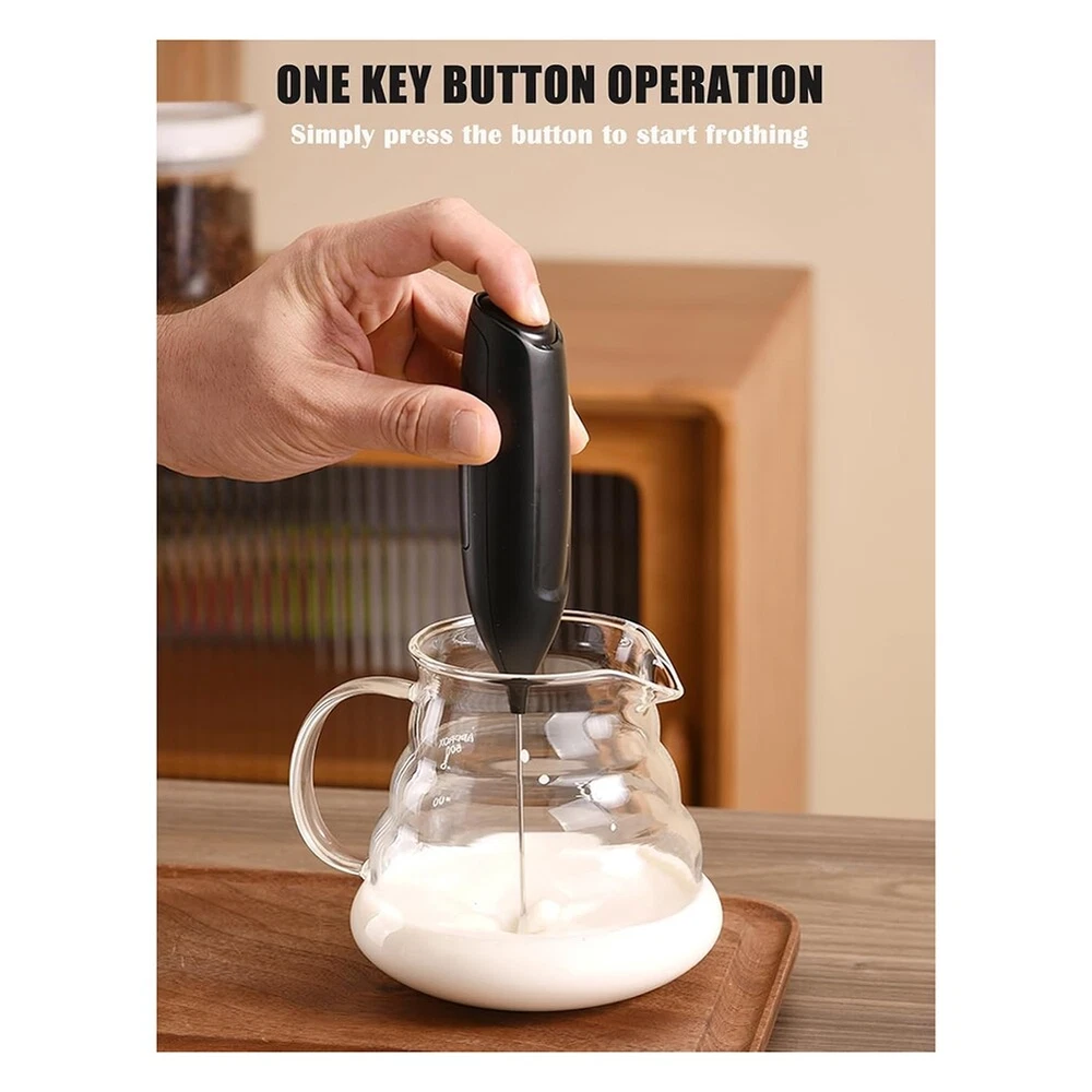 Milk Frother Handheld, Battery Operated Hand Frother Maker with Stainless3455