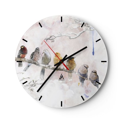 Horloge murale en verre 40x40cm Silencieuse abstraction