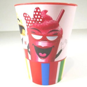 Golden Link Popcorn Cup Plastic 13.5cm Tall with a diameter of 10cm.