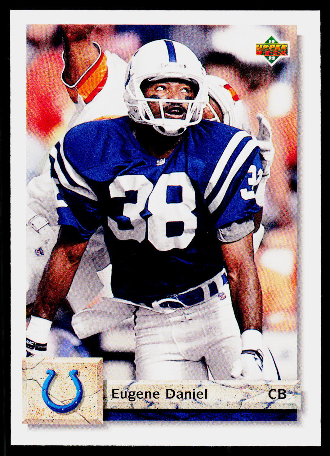 Eugene Daniel, 1992 Upper Deck Football Card, #327, Indianapolis Colts,