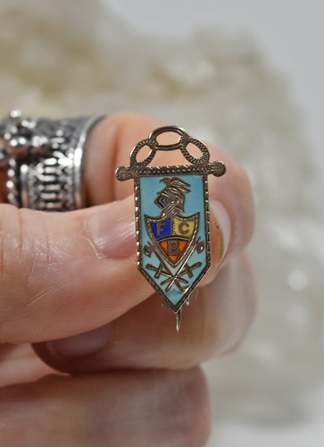 Antique 10K Gold Knights of Pythias Fraternal Enamel Victorian Pin  - Afbeelding 1 van 8