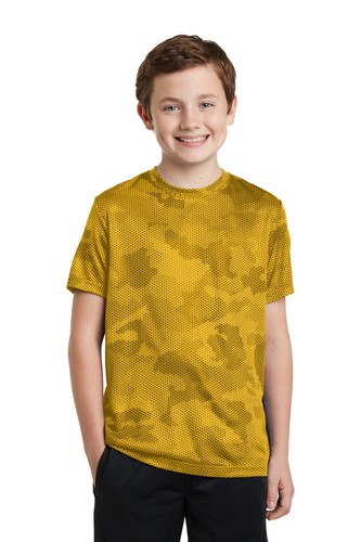 Sport-Tek YST370 Youth 100% Polyester High Performance Camohex Tee Top T-Shirt - Picture 5 of 14