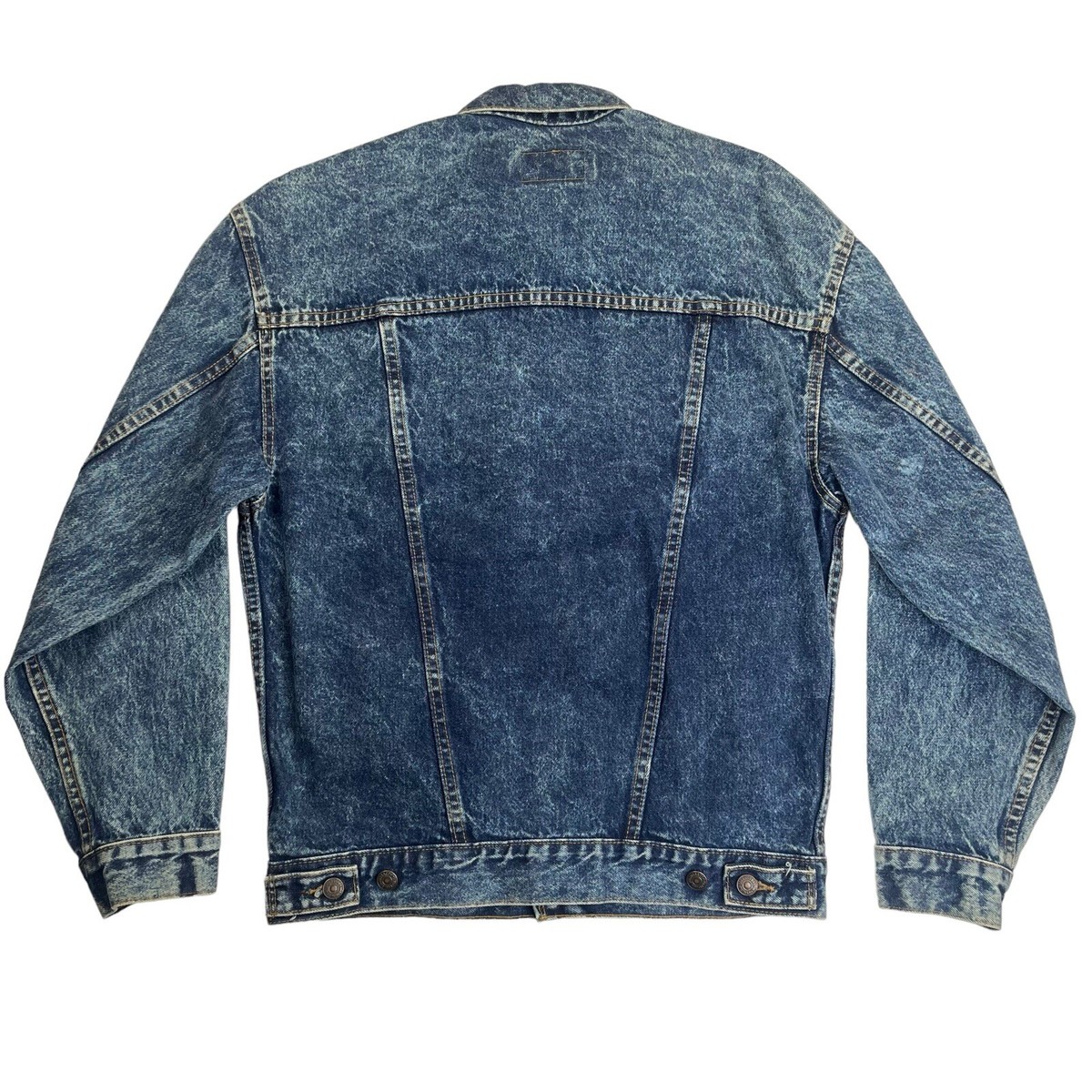VTG 80s Levi's Type 3 Denim Jacket Stone Wash Size XL