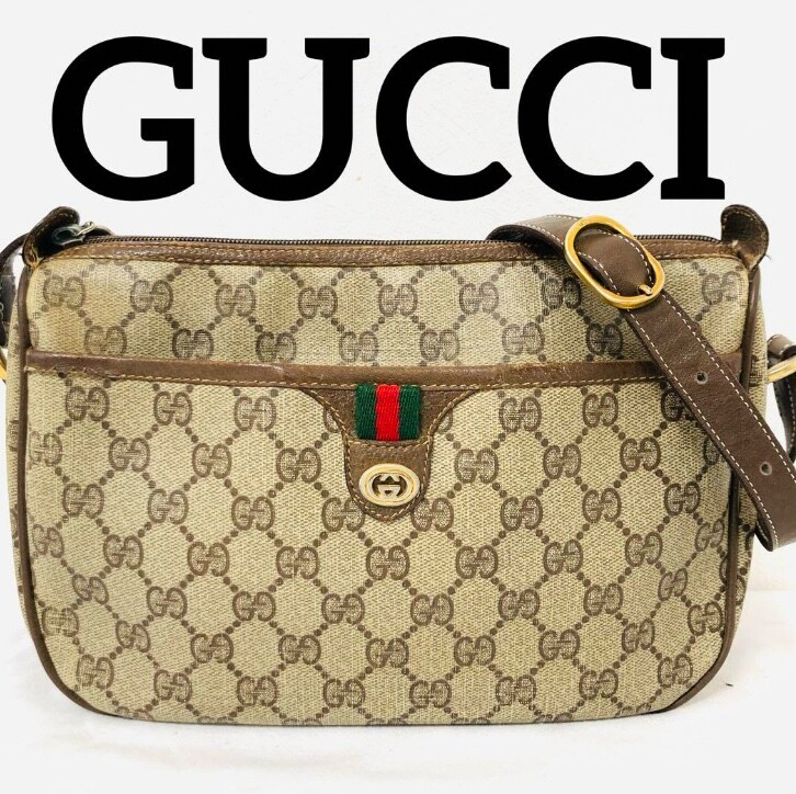 Rare! GUCCI Old Gucci  Authentic Shoulder Bag vintage gucci shoulder bag gg