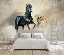 3D Art Dark Horse G3466 Wallpaper Wall Murals Removable Self-adhesive Honey