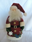 Fabric Santa with Weighted Bottom Holding Garland Between Hands — photo 1