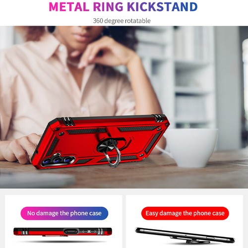 Pour Samsung Galaxy A14 5G étui bague béquille armure antichoc hybride housse mince - Photo 8 sur 19