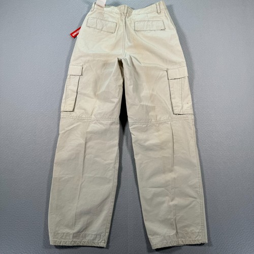 Vintage Unionbay Cargo Pants Boys 18 Beige Straight Leg Utility Pockets Jeans - Picture 2 of 22