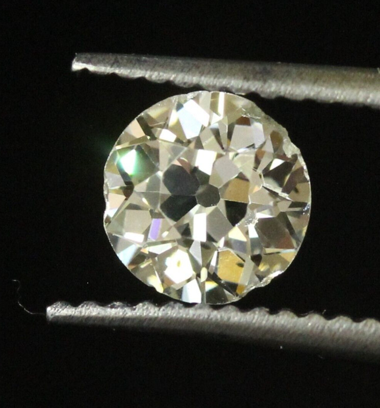 GIA loose certified .83ct I1 M Old European round diamond vintage antique