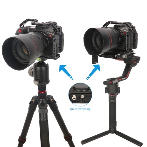 Jaula para cámara NICEYRIG para cámara sin espejo Canon EOS R5C/R5/R6/R6 Mark II - Imagen 4 de 12