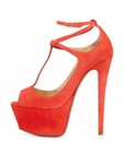 AUTH NEW WOMEN LOUBOUTIN TALITHA 150 POPPY ORANGE PLATFORM PUMPS/HEELS US 6.5 — photo 2
