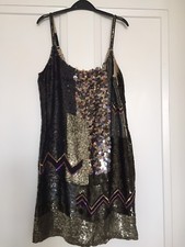 Abito con perline a blocco All Saints taglia 10 uk prezzo portaoggetti £295 a tema festa