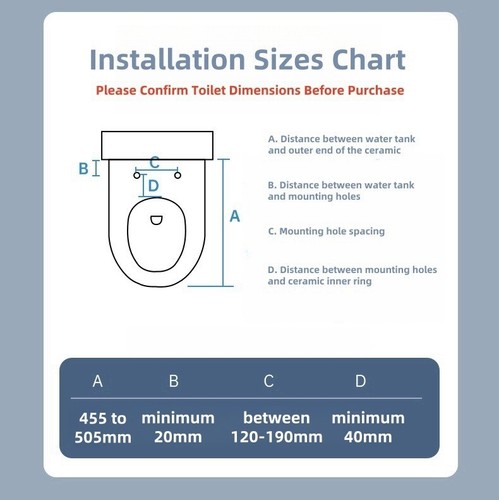 Electric Toilet Seat Bidet Cover Massage Mode Smart Washlet Heated Water Clean - Picture 4 of 17