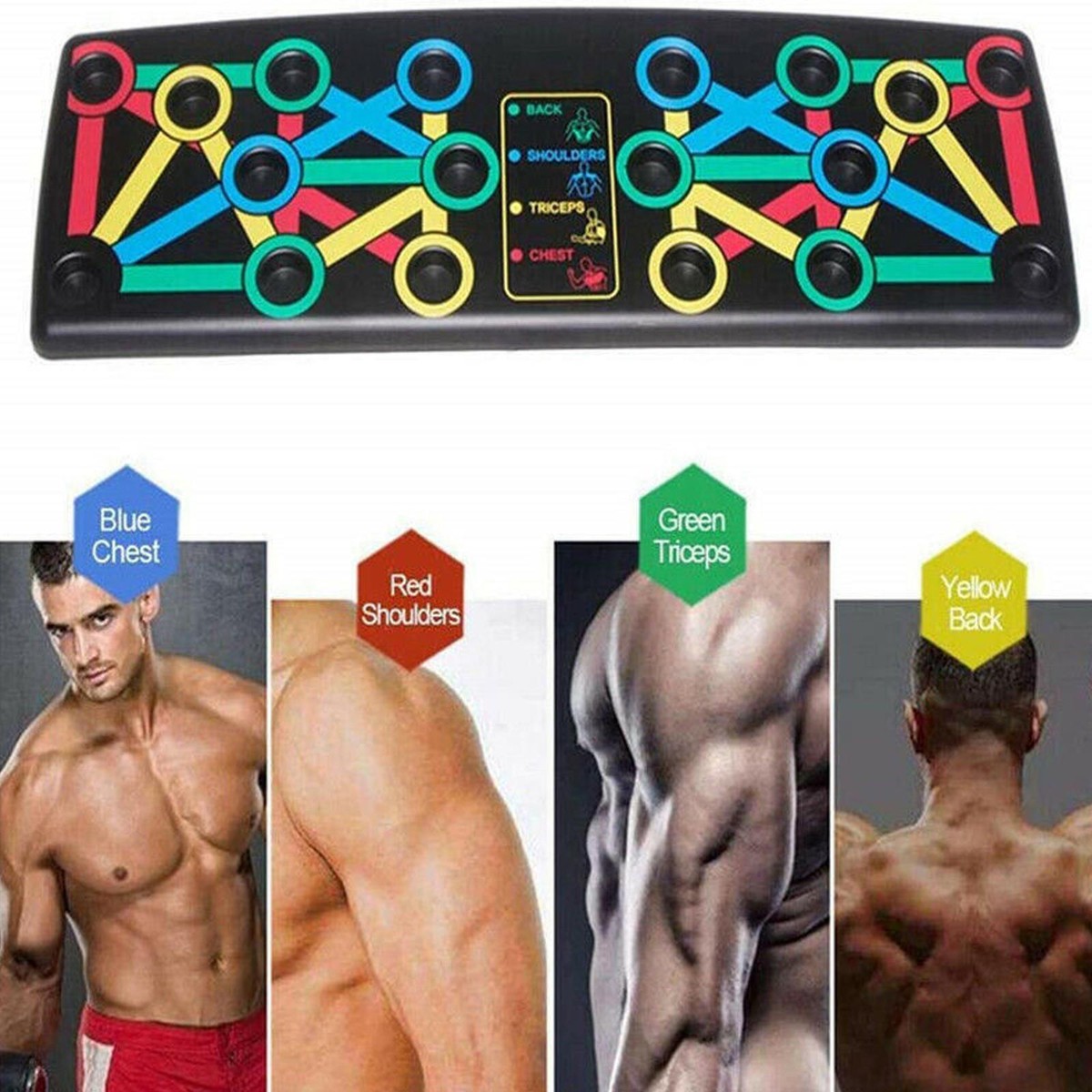MEE GOO Fitnessbrett Multifunktion – Für Push-ups, Klimmzüge & Core-Training, Abnehmbar & Leicht