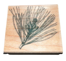 Hero Arts Long Needle Pine Cones Wooden Rubber Stamp